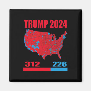 Imán Mapa electoral de 2024 Trump 312 Red 2024