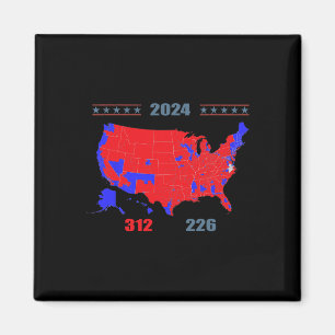 Imán Mapa electoral de 2024 Trump 312 Red 2024