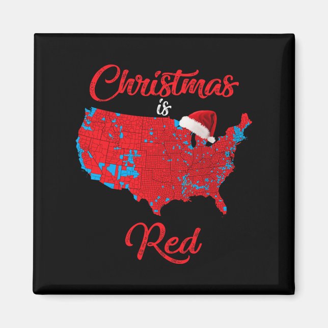 Imán Mapa electoral de Red 2024 de Trump: navidades sin (Frente)