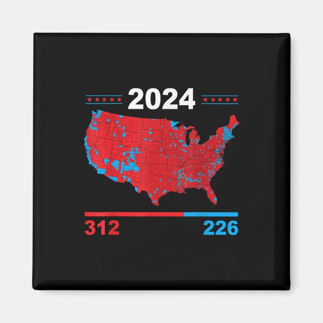 Imán Mapa electoral Resultados electorales de Trump 312 (Frente)
