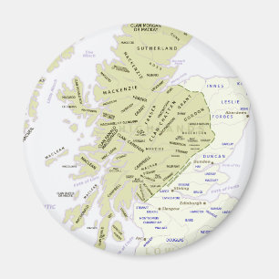 Imán Mapa escocés del clan de Escocia