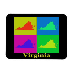 Imán Mapa estatal de Virginia