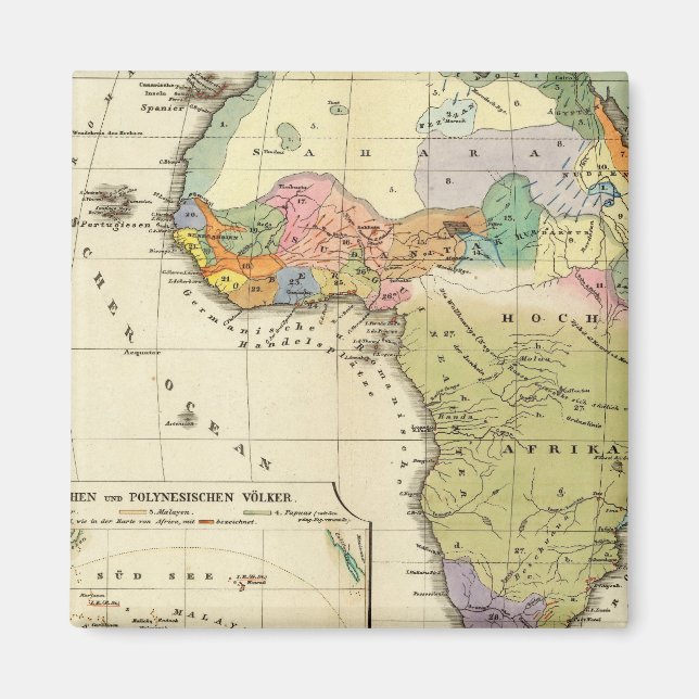 Imán Mapa etnográfico de África (Frente)