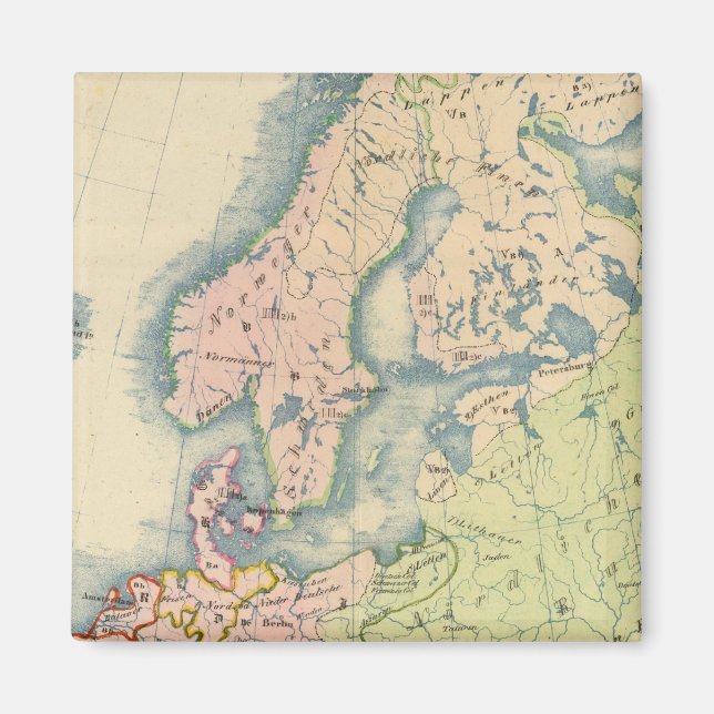 Imán Mapa etnográfico de Europa (Frente)