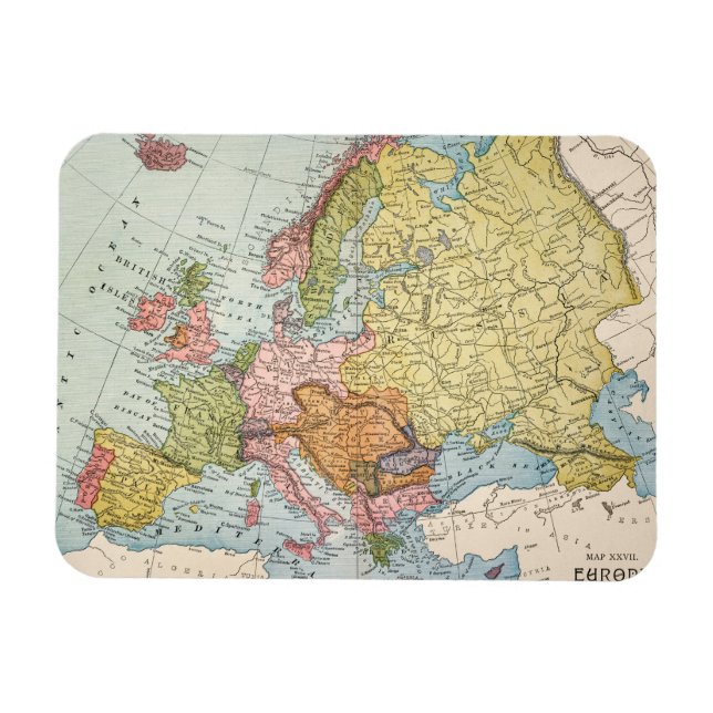 IMÁN MAPA: EUROPA, 1885 (Horizontal)