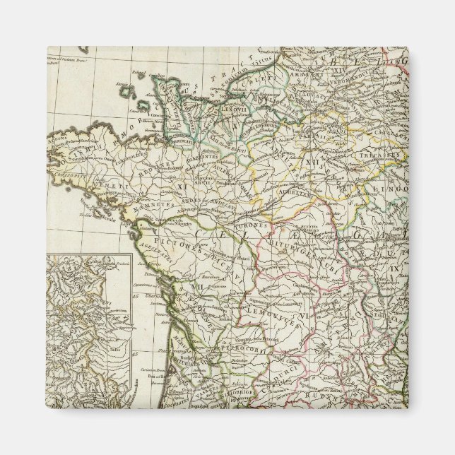 Imán Mapa europeo antiguo (Frente)