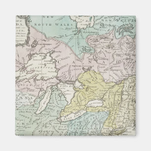 Imán Mapa exacto de Canadá, 1761