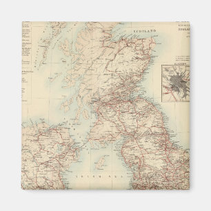 Imán Mapa ferroviario de las Islas Británicas