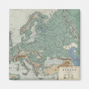 Imán Mapa físico de Europa