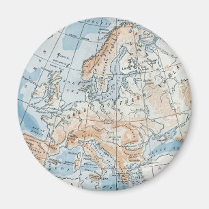 Imán Mapa físico de Europa (1916)