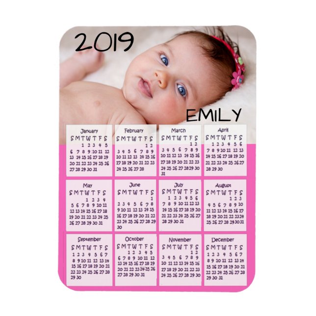 Imán Mapa fotográfico del calendario 2019 (Vertical)