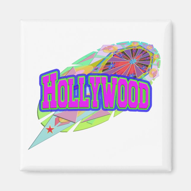 Imán Mapa futuro de Hollywood (Frente)