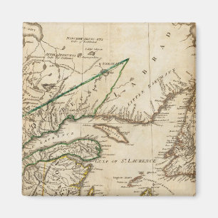 Imán Mapa general de las colonias británicas del norte