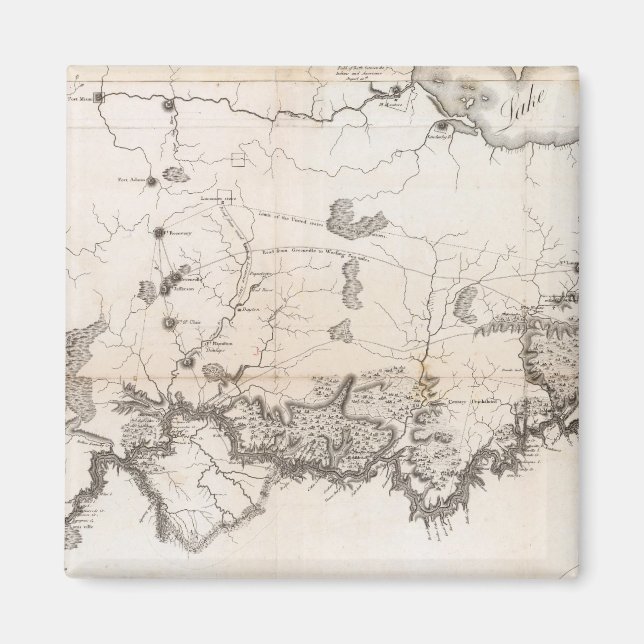 Imán Mapa general del curso del Ohio (Frente)