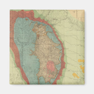 Imán Mapa geológico de las Colinas Negras de Dakota