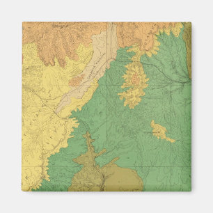 Imán Mapa Geológico De Las Terrazas Mesozoicas