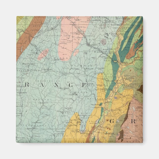 Imán Mapa geológico de New Hampshire 2 (Frente)