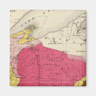 Imán Mapa geológico de Wisconsin