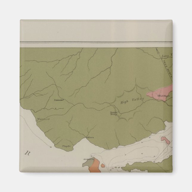 Imán Mapa geológico del distrito de Clear Lake (Frente)