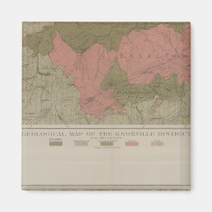 Imán Mapa geológico del distrito de Knoxville