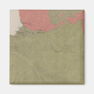 Imán Mapa geológico del distrito del Banco de Azufre