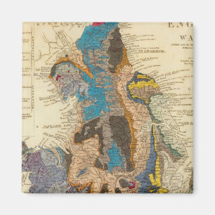 Imán Mapa geológico, Inglaterra, Gales