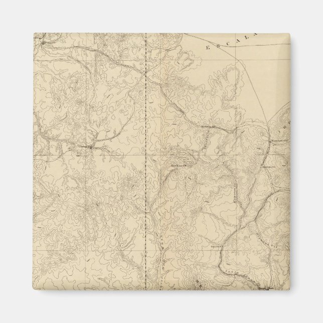 Imán Mapa Geológico Que Muestra La Parte Sudoeste (Frente)