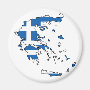 Imán Mapa GR de la bandera de Grecia
