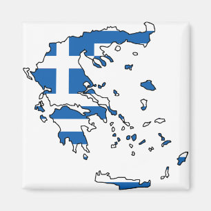 Imán Mapa GR de la bandera de Grecia