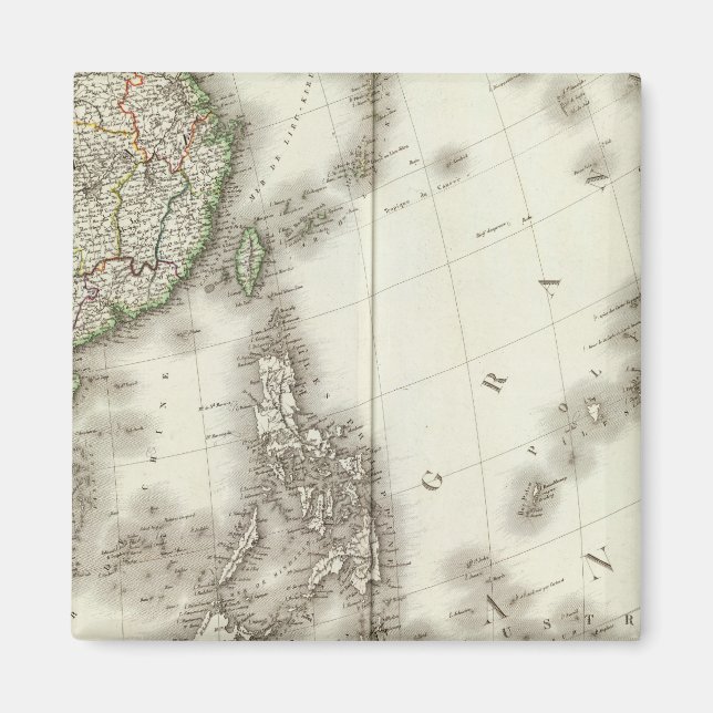 Imán Mapa grabado de China (Frente)