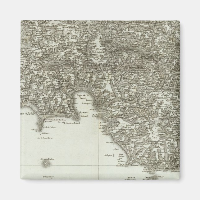 Imán Mapa grabado de Francia 2 (Frente)