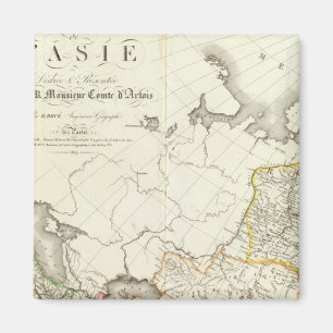 Imán Mapa grabado de Turquía, Rusia y Asia