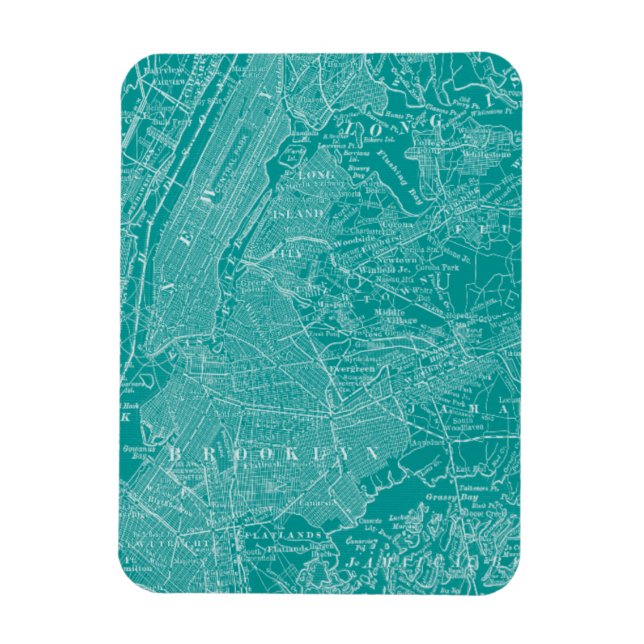Imán Mapa gráfico de Nueva York (Vertical)