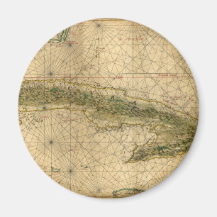 Imán Mapa histórico 1639 de Cuba de Joan Vinckeboons
