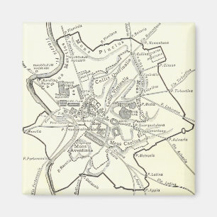 Imán Mapa histórico de la ciudad de Roma