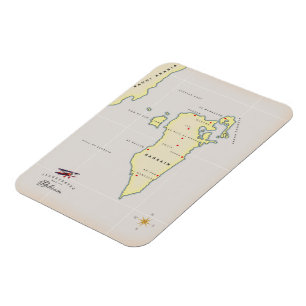 Imán Mapa Ilustrado de Baréin