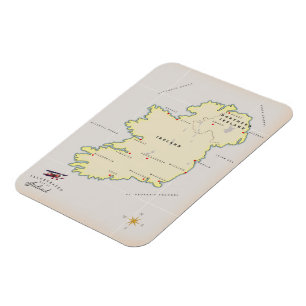 Imán Mapa ilustrado de Irlanda
