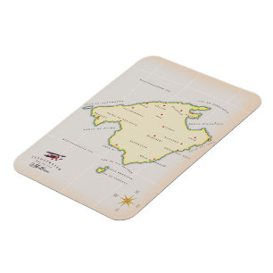 Imán Mapa ilustrado de Mallorca