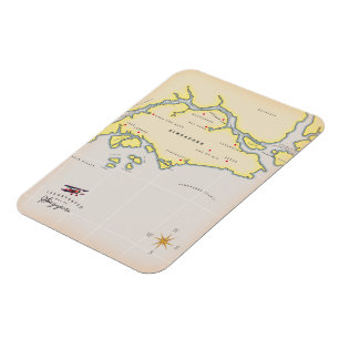 Imán Mapa ilustrado de Singapur
