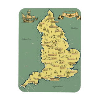 Imán Mapa ilustrado de viajes de Inglaterra