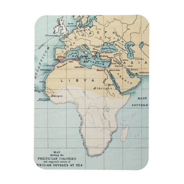 IMÁN MAPA: IMPERIO FOENICIO (Vertical)