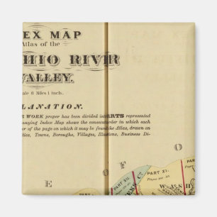 Imán Mapa índice del Atlas del Alto Río Ohio