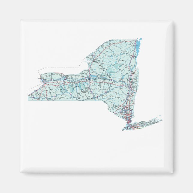 Imán Mapa interestatal de Nueva York (Frente)