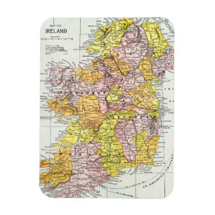 Imán MAPA: IRLANDA, c1890