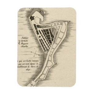 IMÁN MAPA: JAMAICA, 1755