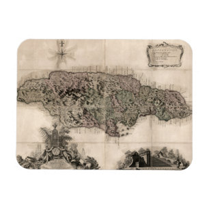 IMÁN MAPA: JAMAICA, 1763