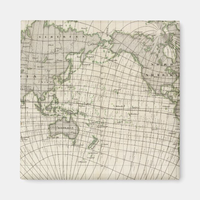 Imán Mapa magnético del mundo (Frente)