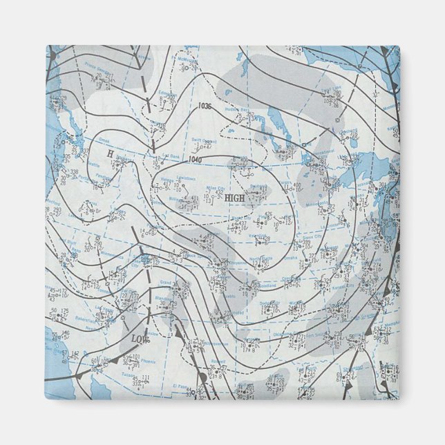 Imán Mapa meteorológico nacional (Frente)