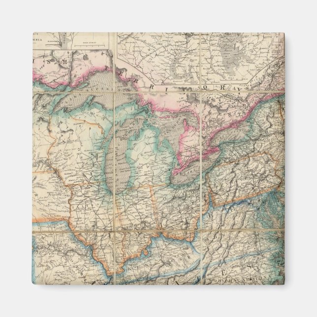 Imán Mapa militar de los Estados Unidos de Wyld (Frente)