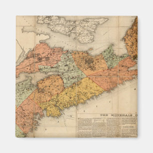Imán Mapa mineral de la iglesia de Nueva Escocia